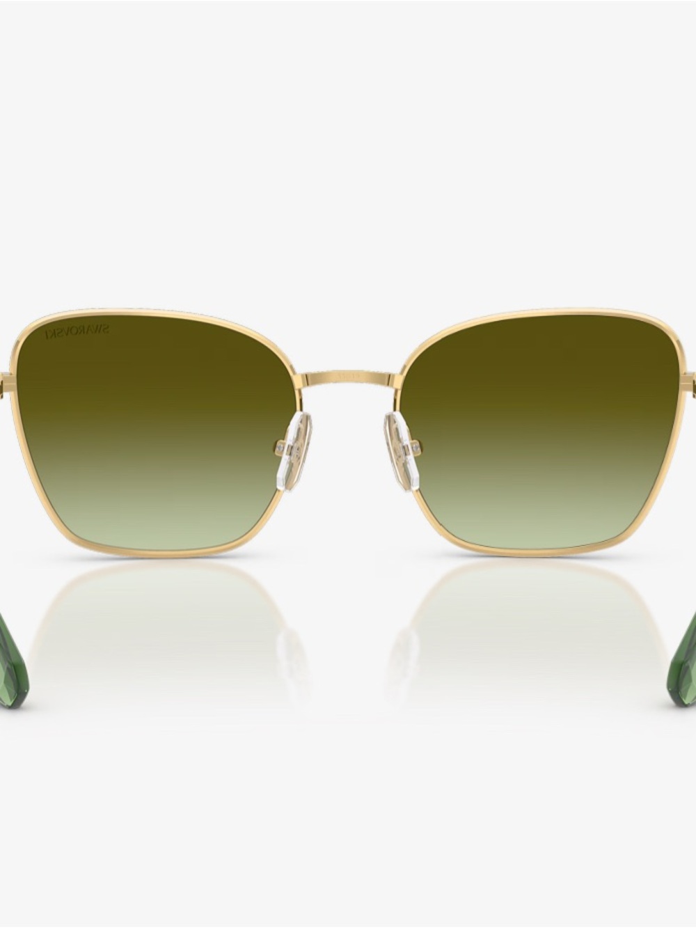 Swarovski Sunglasses SK 7029 Green Gradient Brown, Green Crystals with Case - Picture 6 of 8